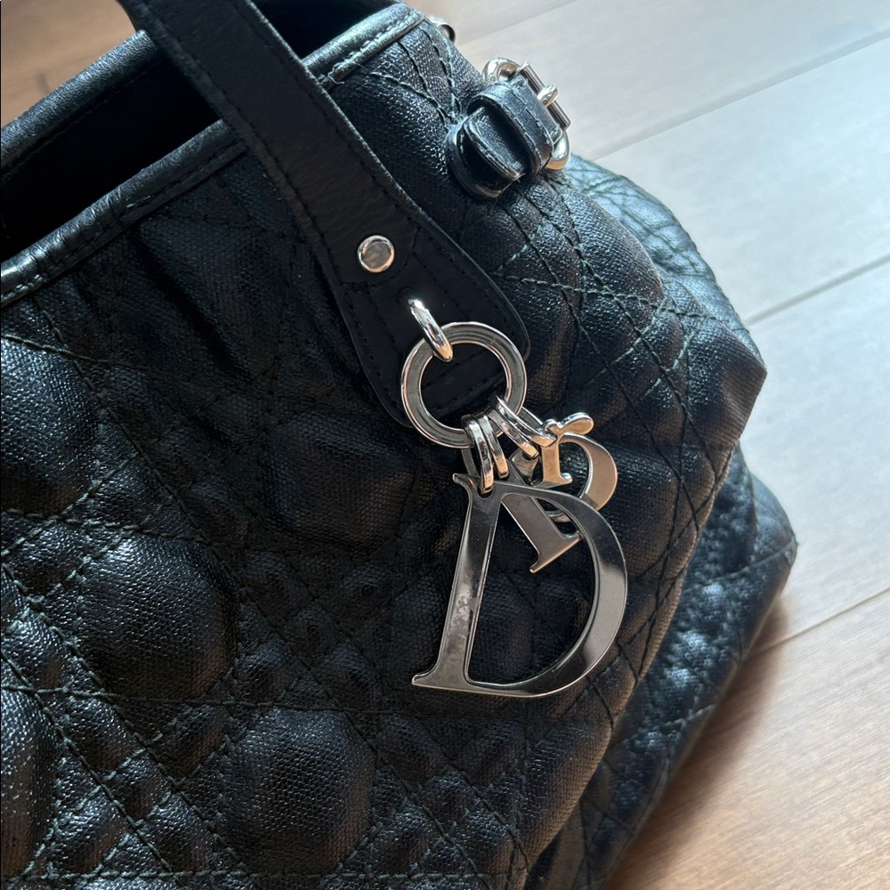 Black Dior Cannage Panarea tote bag - Picture 2 of 8
